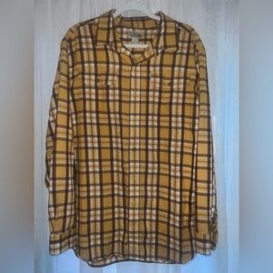 VTG L.L. Bean Men's Long Sleeve 100% Cotton Plaid Flannel Shirt large Gorpcore